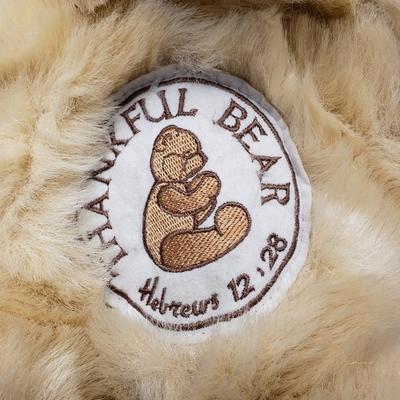 Wee Win Toys 17" Thankful Teddy Bear Vintage Made in Korea Religious Plush - Picture 4 of 9